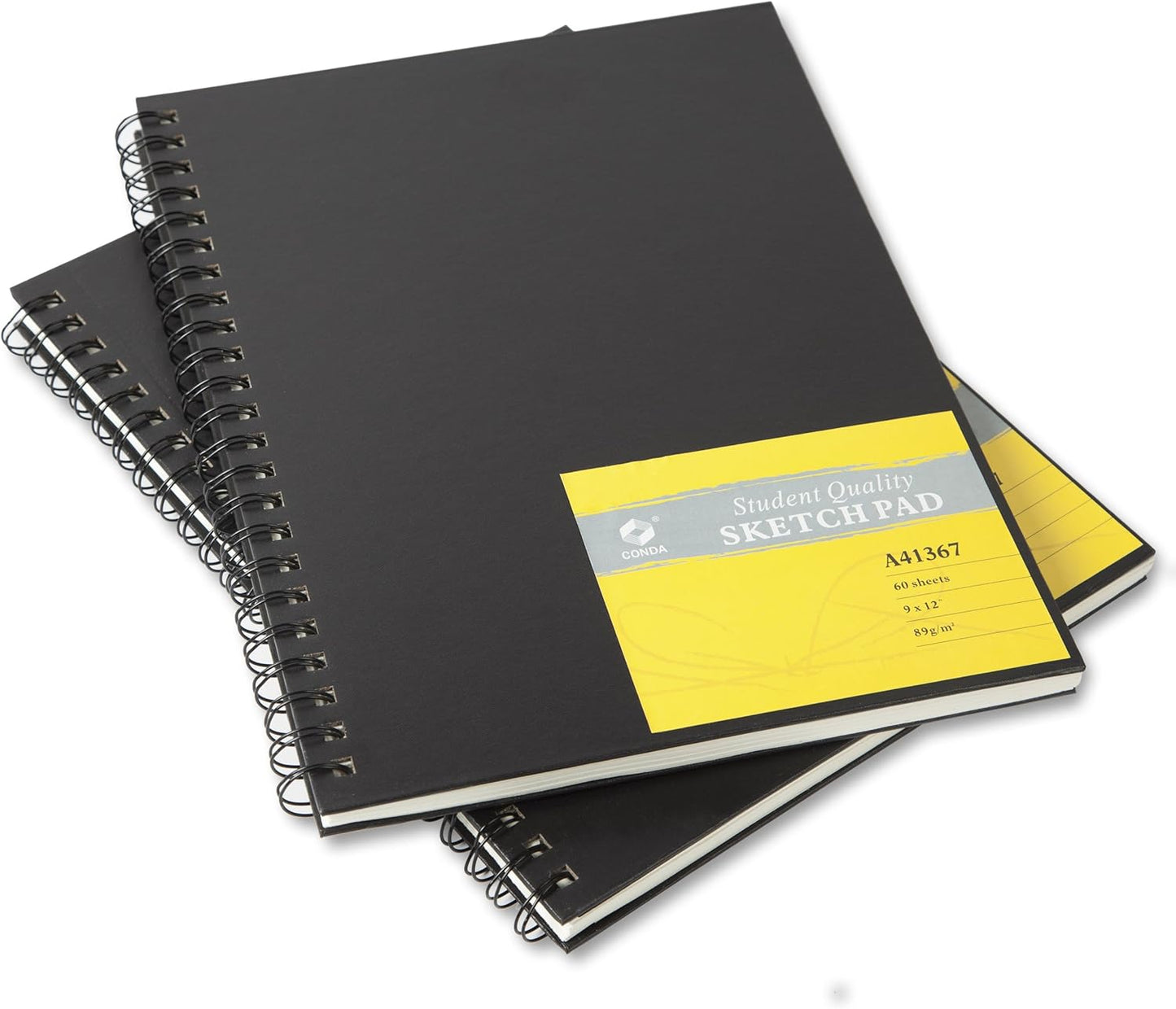 conda 9"x12" Sketch Book Set, 2 Pack, 120 Sheets, Spiral Bound Marker Pad, Durable Acid Free Sketchbook Mixed Media for Beginner Kids Adults Artists - Crafty Corner