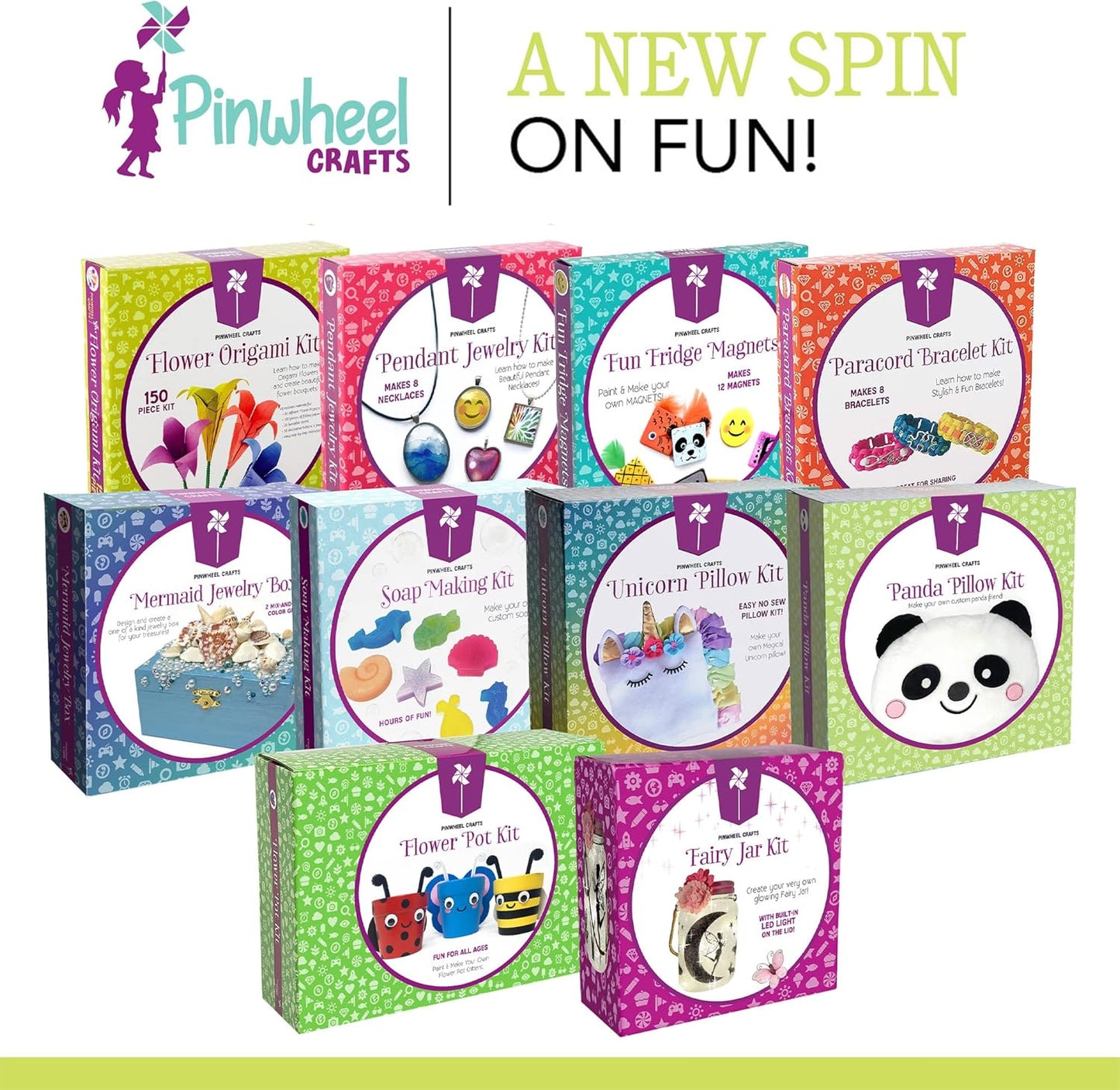 Pinwheel Crafts Origami Papers Kit - Multicolor Flower Origami Kit for Kids,Teens and Adults Ages 6 7 8 9 10 11 12+, Arts and Paper Crafts for Kids 150 Pcs - Fun Foldable Gift - Crafty Corner