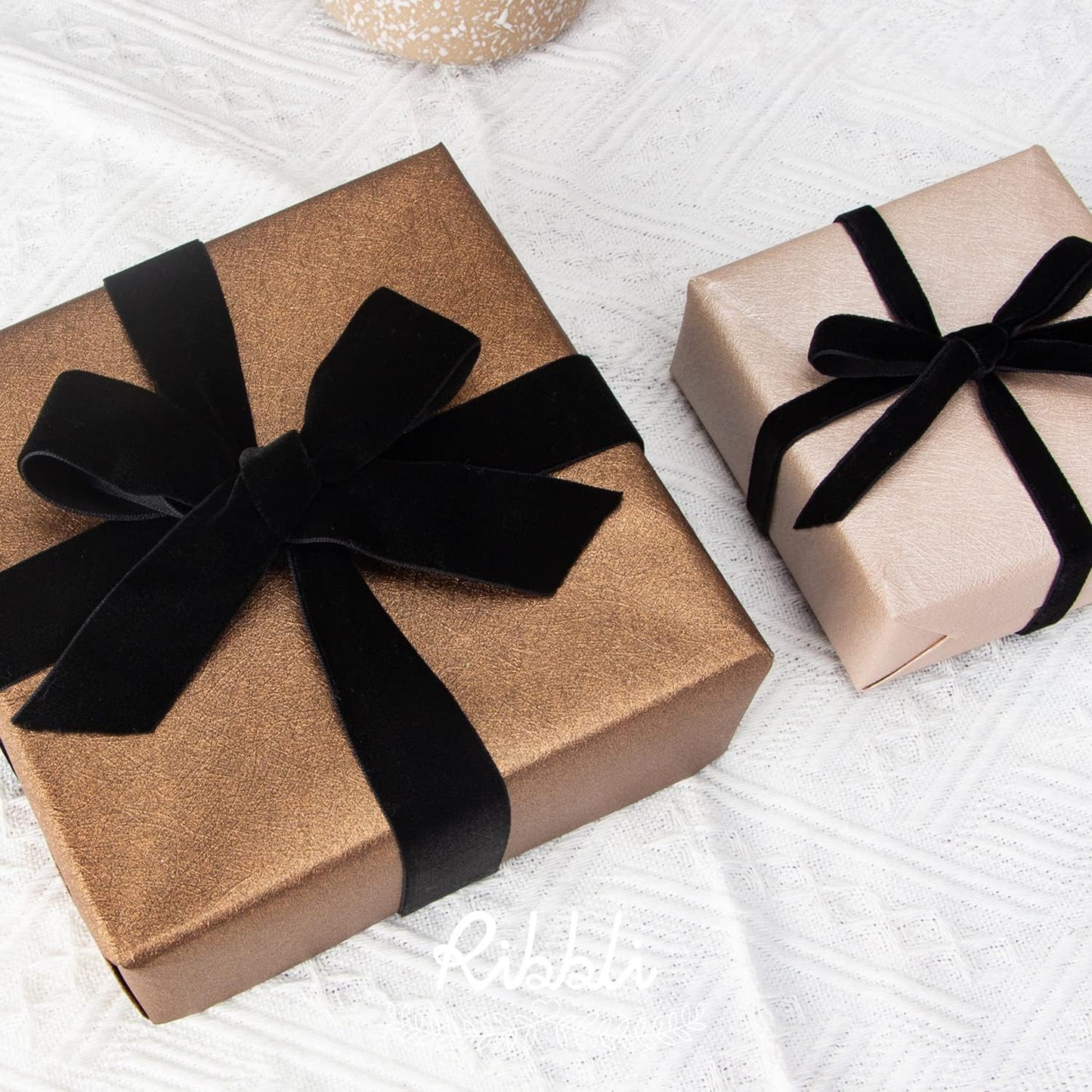 Ribbli Polyester Black Velvet Ribbon,5/8 Inches Continuous10-Yard Spool,Christmas Ribbon for Gift Wrapping,Floral Bouquets, Home Decor - Crafty Corner