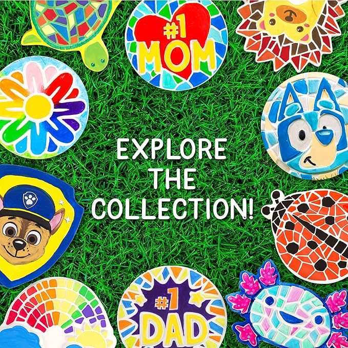 Paint Your Own Paw Patrol Stepping Stone, Paw Patrol Toys, Arts and Crafts for Kids Ages 4-12, Craft Kits, Toddler Activities, and Stepping Stones for Creative Fun