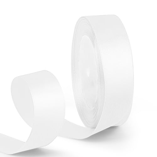 1 Inch 25 Yards Satin Ribbon White