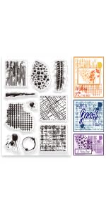 Clear Stamp Mottled Patterns Silicone Stamps for DIY Scrapbooking Photo Album Decorative Cards Making Background Holiday Card Making Album Crafts