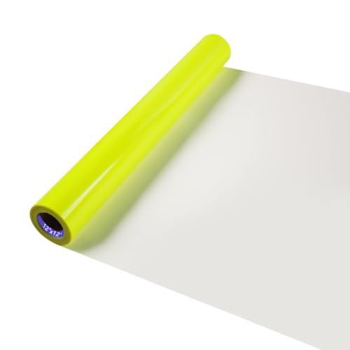 HTV Neon Yellow Iron on Vinyl 12Inch by 12ft Roll HTV Heat Transfer Vinyl for T
