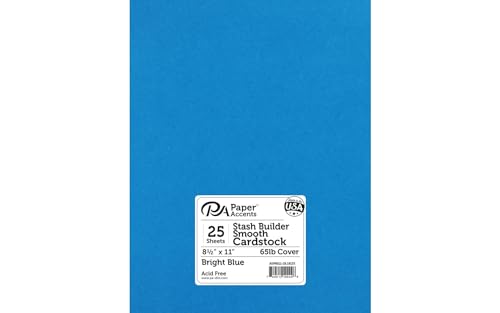 PA Paper Accents Stash Builder Cardstock 8.5" x 11" Bright Blue