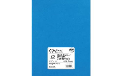 PA Paper Accents Stash Builder Cardstock 8.5" x 11" Bright Blue
