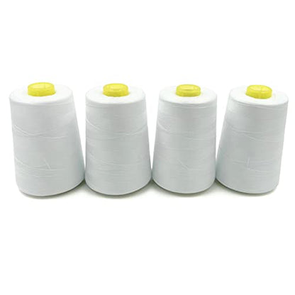 4 Cones of 3000 Yards Each Spool Thread for All Purpose (36000 Foot)