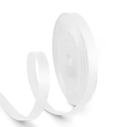 3 8 Inch 25 Yards Satin Ribbon White