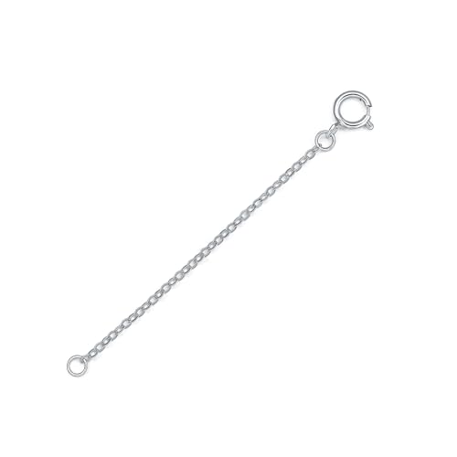 18K 750 Real White Gold Extender for Necklace Bracelet Anklet Extenders for Jewelry Gold Extension for Women Men Durable Adjustable Chain Accessories 1.77Inch