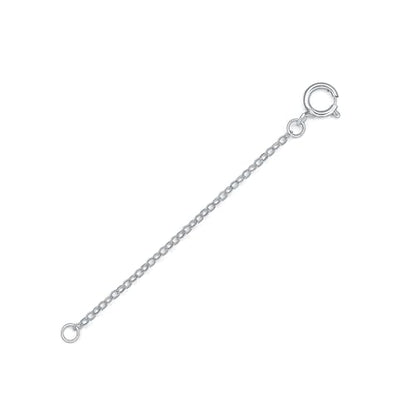 18K 750 Real White Gold Extender for Necklace Bracelet Anklet Extenders for Jewelry Gold Extension for Women Men Durable Adjustable Chain Accessories 1.77Inch