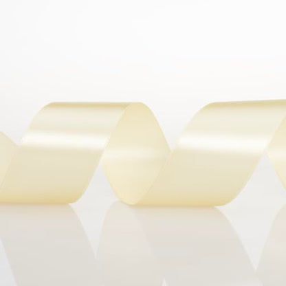 1 1 2 Inch Cream Yellow Solid Satin Ribbon for Gift Wrapping
