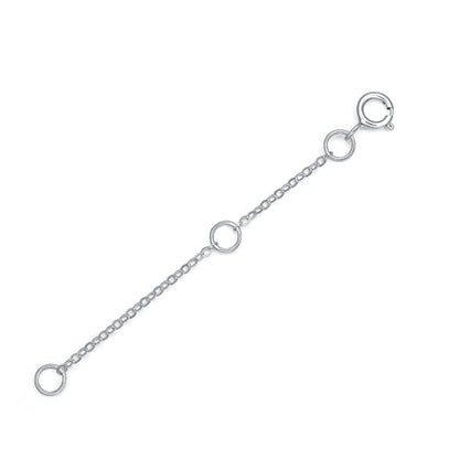 18K 750 Real White Gold Extender for Necklace Bracelet Anklet Extenders for Jewelry Gold Extension for Women Men Durable Adjustable Chain Accessories 1.97Inch