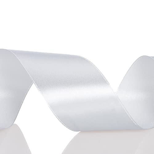 1 1 2 Inch Silver Solid Satin Ribbon for Gift Wrapping (150 Foot)