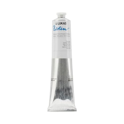 Berlin Pro Artists Water Mixable Oil Paint 200 ml Tube Titanium White