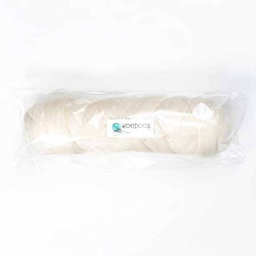 Natural Wool Bulk 2 lb roving (32 Ounce)