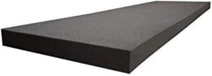 1" x 24" x 96" Black Upholstery Foam Sheet (16.5 Sq Ft)