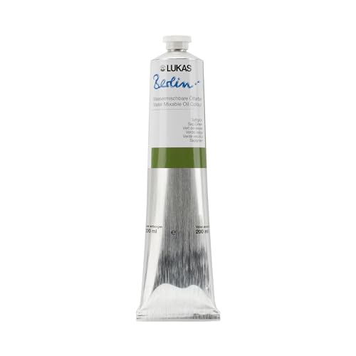 Berlin Pro Artists Water Mixable Oil Paint 200 ml Tube Sap Green (6.76 Fl Oz)