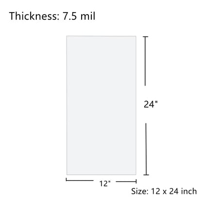 15 Sheets 7.5 mil Acetate Mylar Sheet 12 x 24 inch Transparent PET Blank Stencil Sheet for Cricut (15 Count)