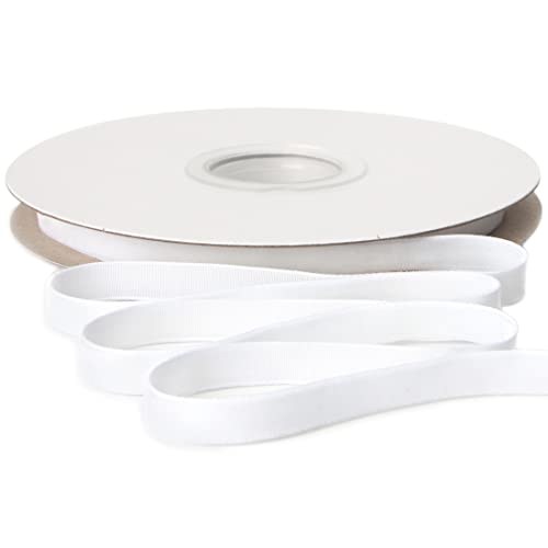 Polyester White Velvet Ribbon (30 Foot)
