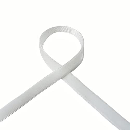 Vintage White Velvet Ribbon (75 Foot)