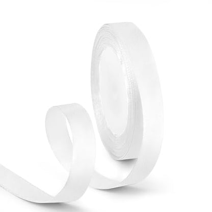 5 8 Inch 25 Yards Satin Ribbon White