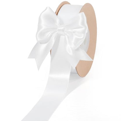White Satin Ribbon 1 inch x 50 Yards