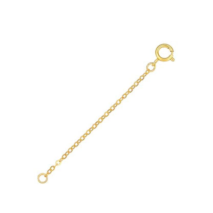 18K 750 Real Yellow Gold Extender for Necklace Bracelet Anklet Extenders for Jewelry Gold Extension for Women Men Durable Adjustable Chain Accessories 1.77Inch