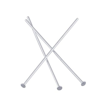 50pcs Adabele Real Sterling Silver Flat Head Pins 18mm (50 Count)