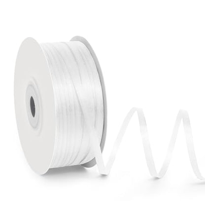 1 8" x 100 Yards White Satin Ribbon Crafts Gift Wrapping