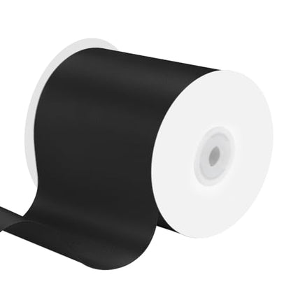 4" x 25 Yards Black Satin Ribbon Crafts Gift Wrapping