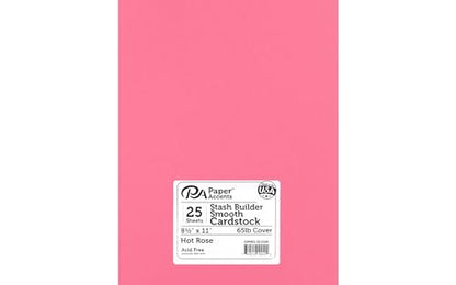 PA Paper Accents Stash Builder Cardstock 8.5" x 11" Hot Rose