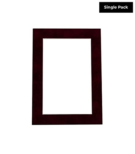 11x14 Dark Red Suede Matboard Bevel Cut for 9x12 Photos