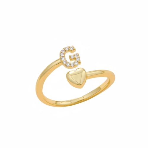 Gold Initial Rings for Women Non Tarnish