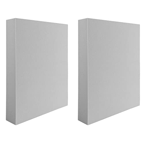 2 Pcs Large Stamping Foam Grey Moldable Foam Stamps Plastic Dry Foam Stamp Pad Cut and Dry Foam Stamping Foam Block for Sculpture (2 Count)