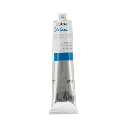 Berlin Pro Artists Water Mixable Oil Paint 200 ml Tube Cerulean Blue Hue (6.7628 Fl Oz)