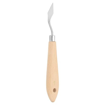Art Spatula No.1 13mm Stainless Steel Flexible Palette Knife Painting Knife Painting Spatula Oil Painting Mixing Scraper with Wood Handle for Canvas Acrylic Painting