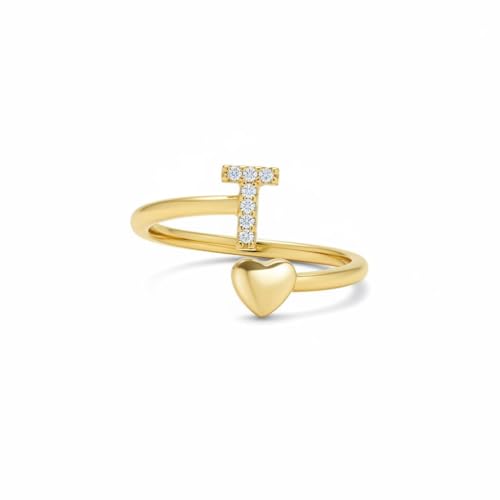 Gold Initial Rings for Women Non Tarnish
