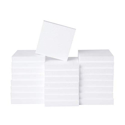 Silverlake 6x6x1 Craft Foam Squares for Styrofoam Board Projects (24 Count)