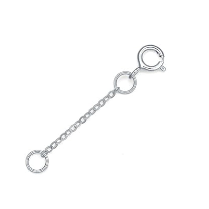 18K 750 Real White Gold Extender for Necklace Bracelet Anklet Extenders for Jewelry Gold Extension for Women Men Durable Adjustable Chain Accessories 0.98Inch