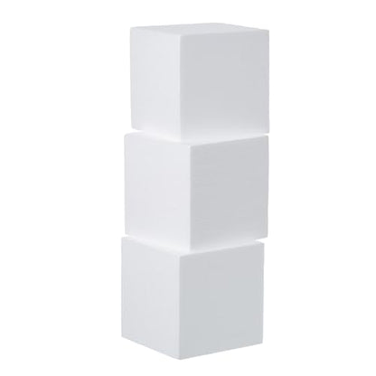 3 Pack Craft Foam Blocks 5x5x5in Polystyrene Square Foam Cubes Arts