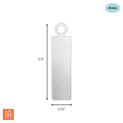 Premium Metal Stamping Rectangle Blanks for Metal Stamping and Jewelry Making (24 Count)
