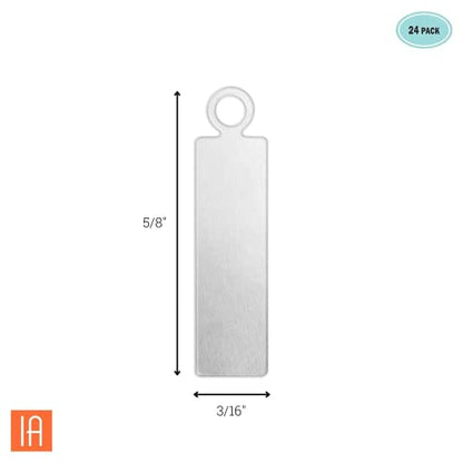 Premium Metal Stamping Rectangle Blanks for Metal Stamping and Jewelry Making (24 Count)