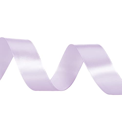 1 Inch Lilac Solid Satin Ribbon for Gift Wrapping
