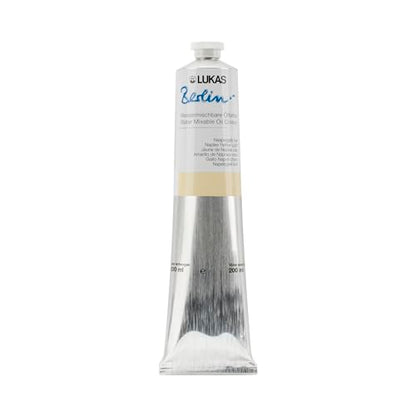 Berlin Pro Artists Water Mixable Oil Paint 200 ml Tube Naples Yellow Light (6.8 Fl Oz)
