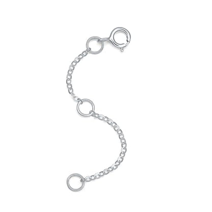 18K 750 Real White Gold Extender for Necklace Bracelet Anklet Extenders for Jewelry Gold Extension for Women Men Durable Adjustable Chain Accessories 1.97Inch
