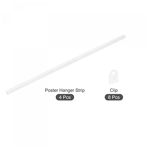 PVC Poster Hanger Rail Poster Strip Bar 70cm