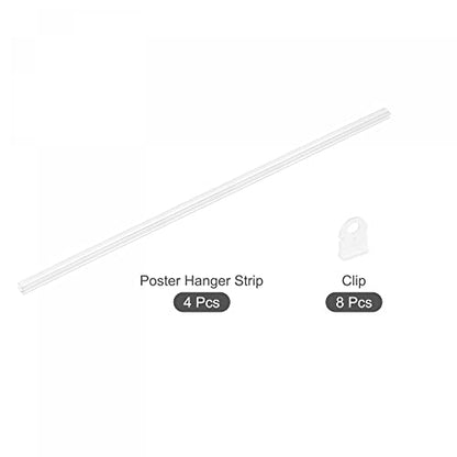 PVC Poster Hanger Rail Poster Strip Bar 70cm