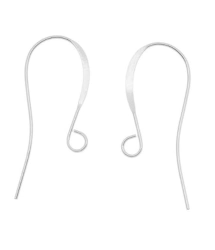 50pcs Adabele Real 925 Sterling Silver Fish Earring Hooks 18mm (50 Count)