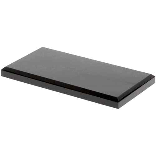 6" W x 3" D x 0.5" H Black Rectangular Display Base (12 Count)