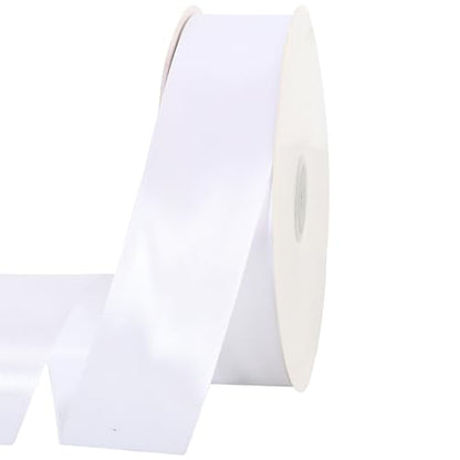 100 Yard White Satin Ribbon 1