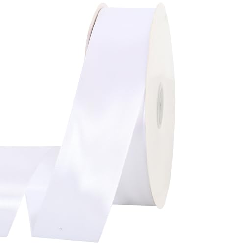 100 Yard White Satin Ribbon 1
